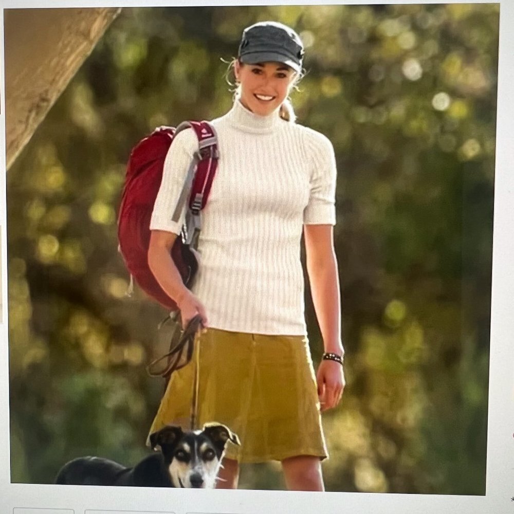 Athleta Whenever Cord Skirt in Old Gold